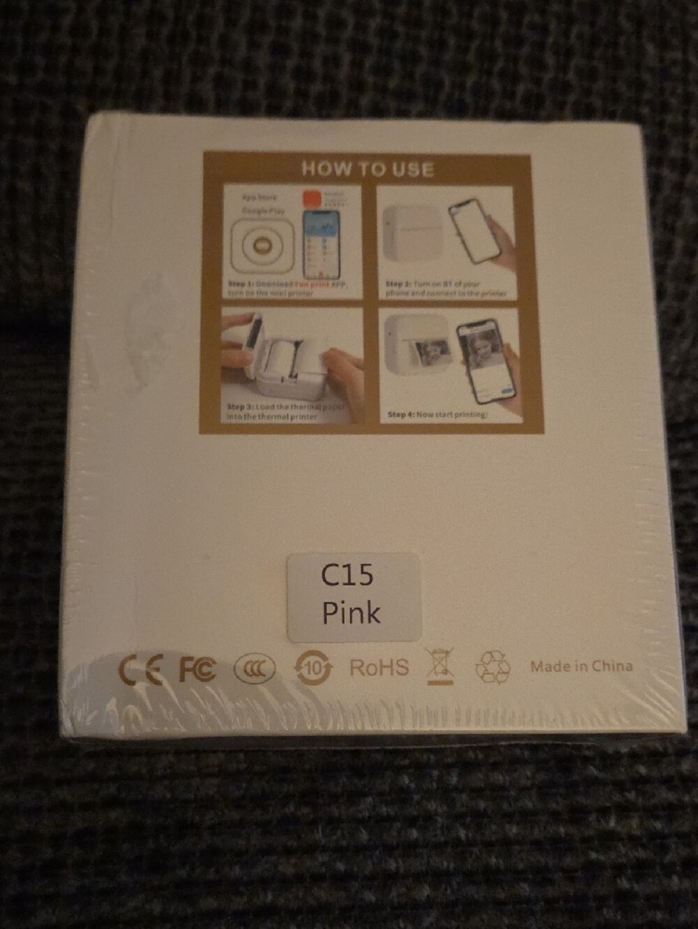 Portable Mini Printer - Red - Picture 2 of 6